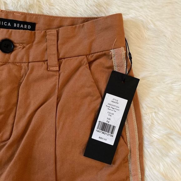 NWT Veronica Beard Jeans Ryder Wide Leg Crop in Terracotta Fall, size 24 - Picture 10 of 10
